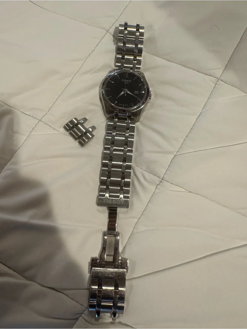 Tissot Men's Stainless Steel Watch - Black Dial